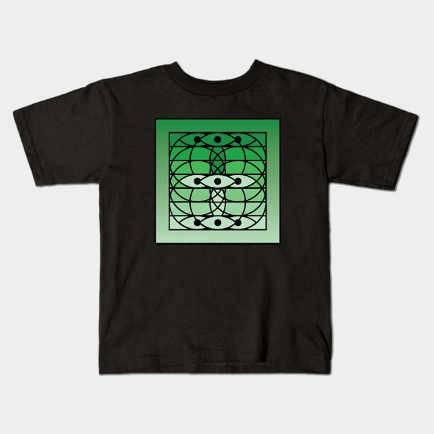 Doc Labs - Third Eye / Awakening (Geometric Art / Meditation / Yoga) - Version 4 - (Green No.2) Kids T-Shirt by Doc Labs